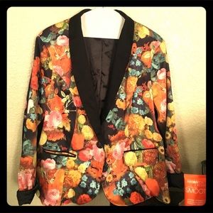 Multi colored floral blazer